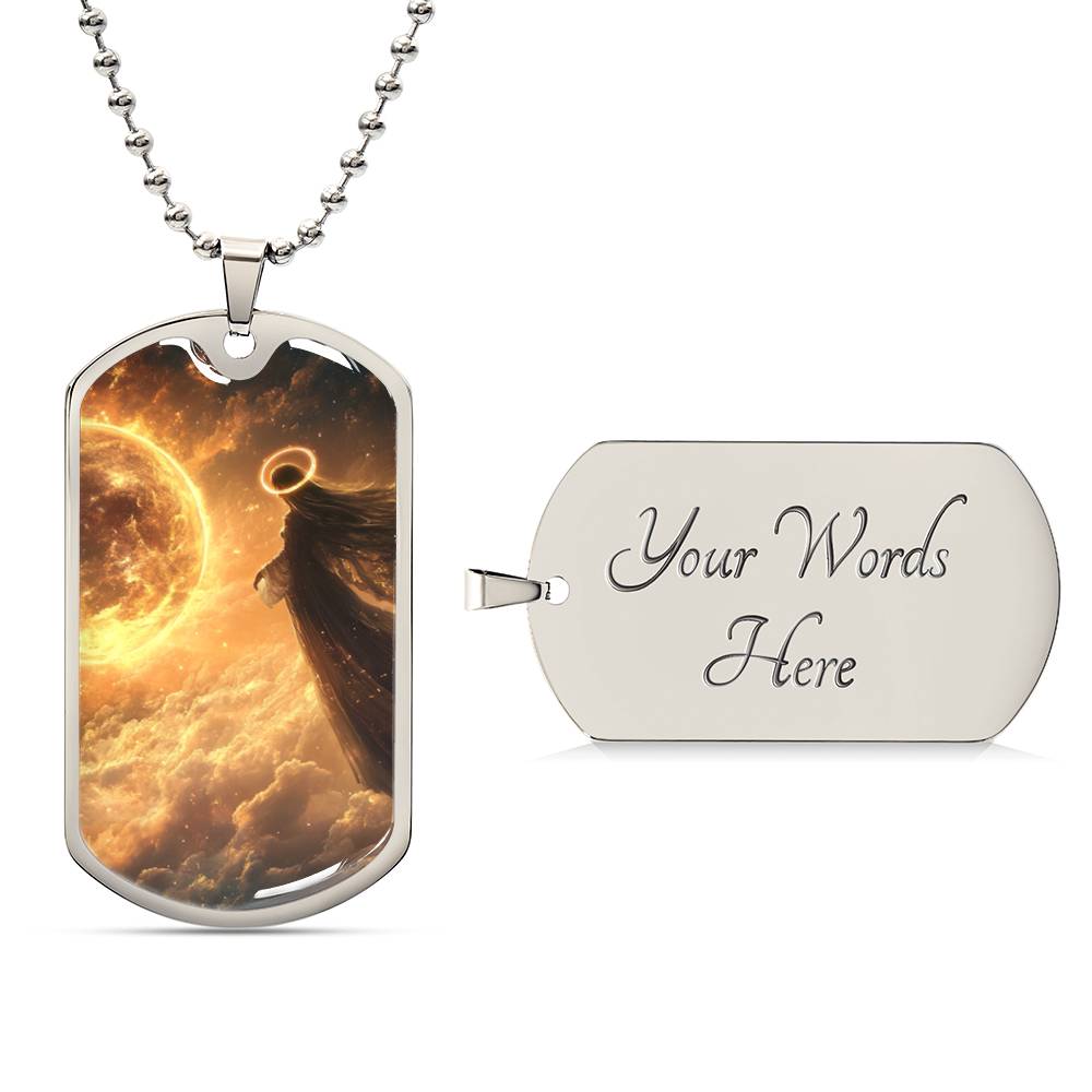 Divine Honor Necklace – Medical Steel, Gold Plated, A Testament of God's Strength and Glory