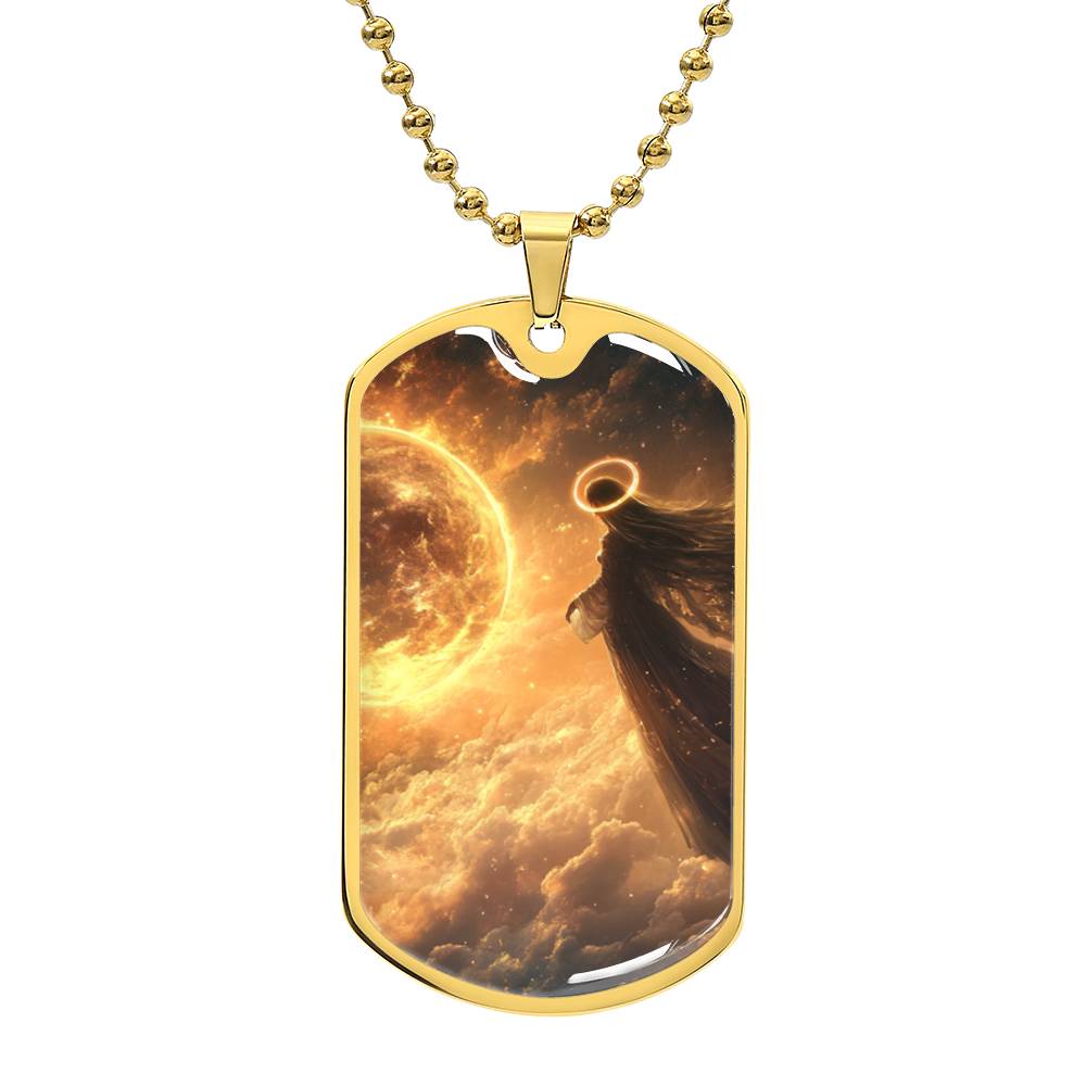 Divine Honor Necklace – Medical Steel, Gold Plated, A Testament of God's Strength and Glory