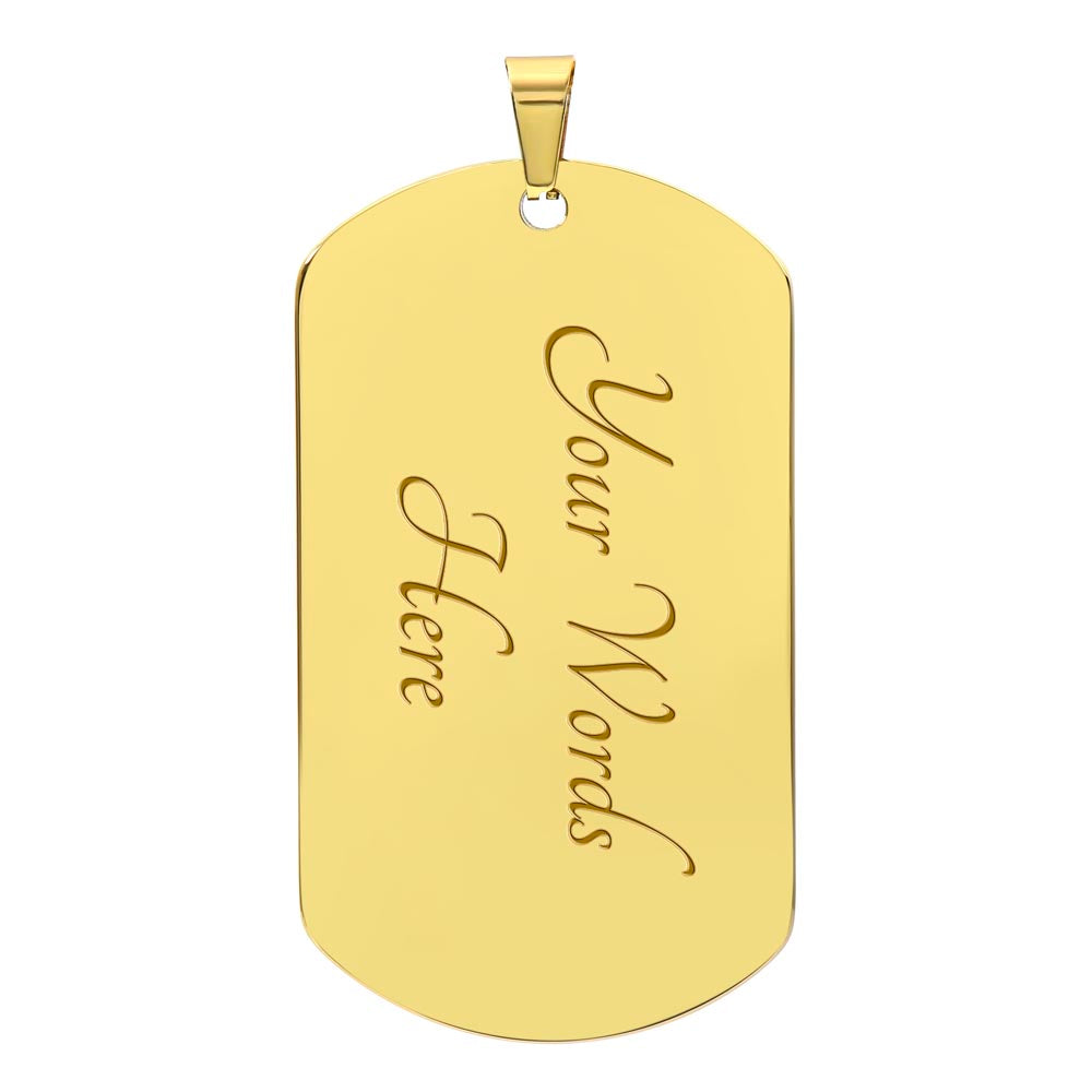 Faithful Cross Pendant – 18K Gold Plated, Custom Engraved, A Keepsake of Divine Blessings.