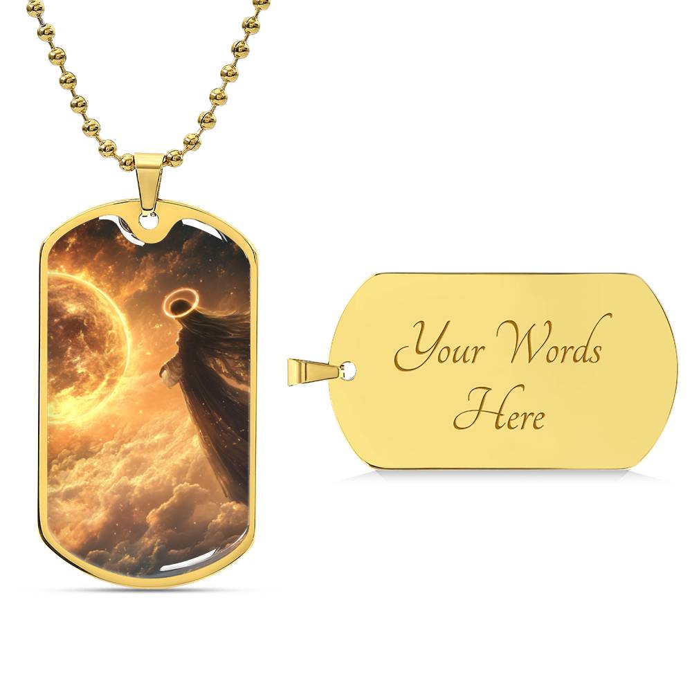 Divine Honor Necklace – Medical Steel, Gold Plated, A Testament of God's Strength and Glory