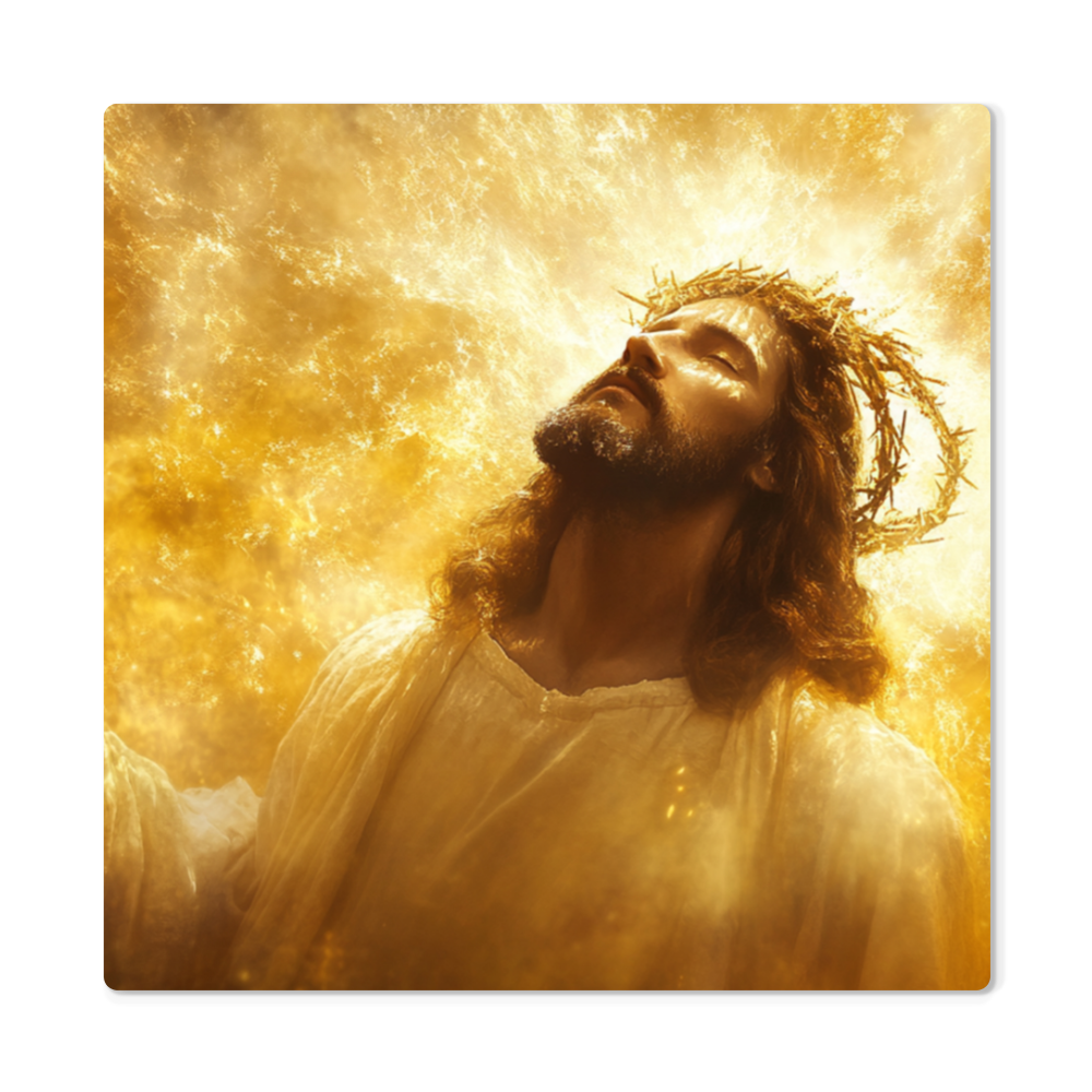 Divine Glory Wall Decor – Radiant Christ, Crown of Thorns, Light of Heaven”