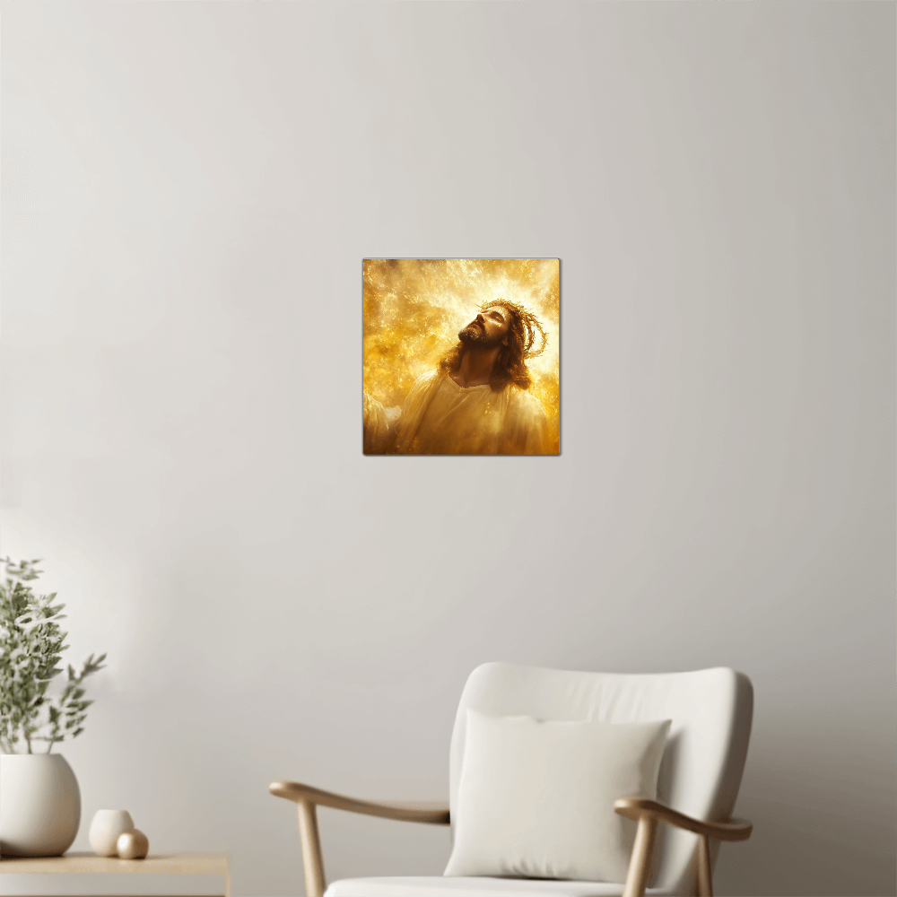 Divine Glory Wall Decor – Radiant Christ, Crown of Thorns, Light of Heaven”