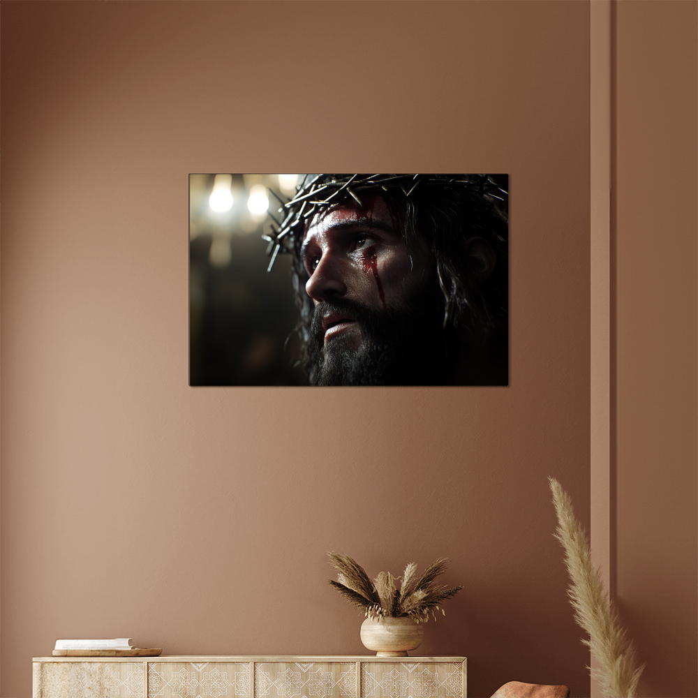 Crown of Thorns Canvas – Deep Reflection, Sacred Sacrifice, A Timeless Reminder of Faith