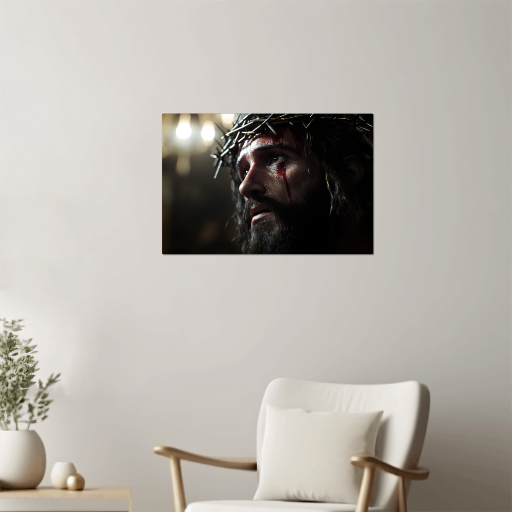 Crown of Thorns Canvas – Deep Reflection, Sacred Sacrifice, A Timeless Reminder of Faith