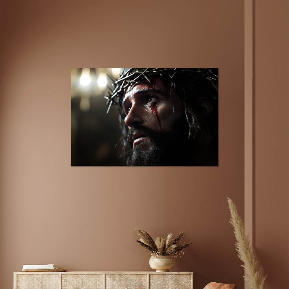 Crown of Thorns Canvas – Deep Reflection, Sacred Sacrifice, A Timeless Reminder of Faith