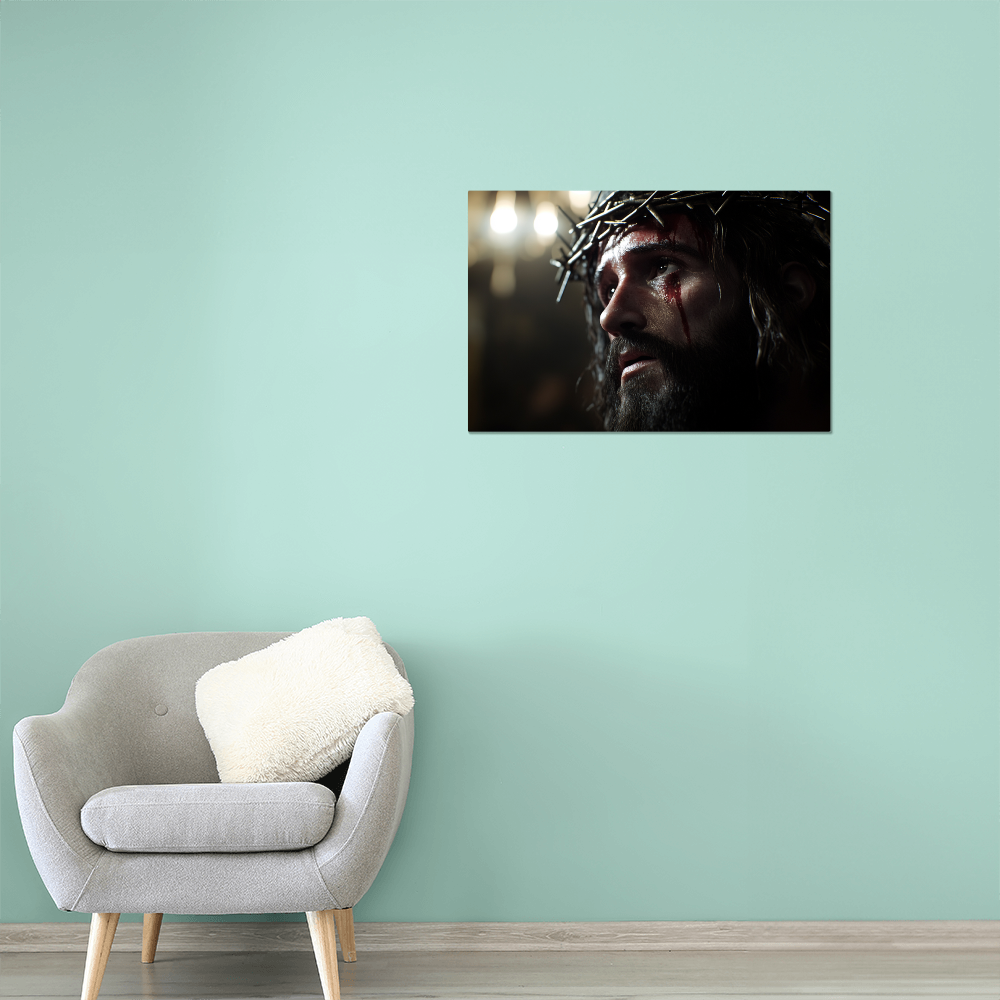 Crown of Thorns Canvas – Deep Reflection, Sacred Sacrifice, A Timeless Reminder of Faith