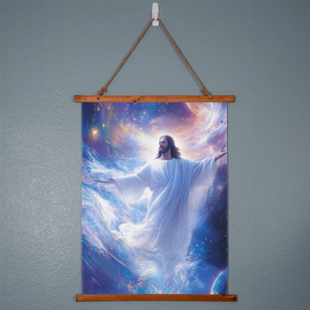 "Custom Wood Framed Wall Tapestry – Vibrant Design on Soft Polyester, Perfect Gift for Special Occasions!"