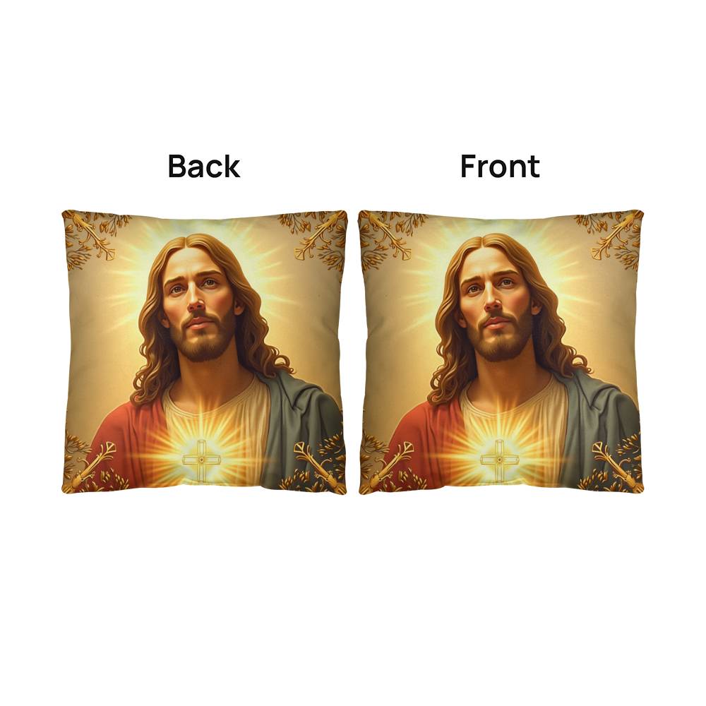 Holy Light Guard Pillow– Jesus’ Portrait, Peaceful Aura, Perfect for Reflection