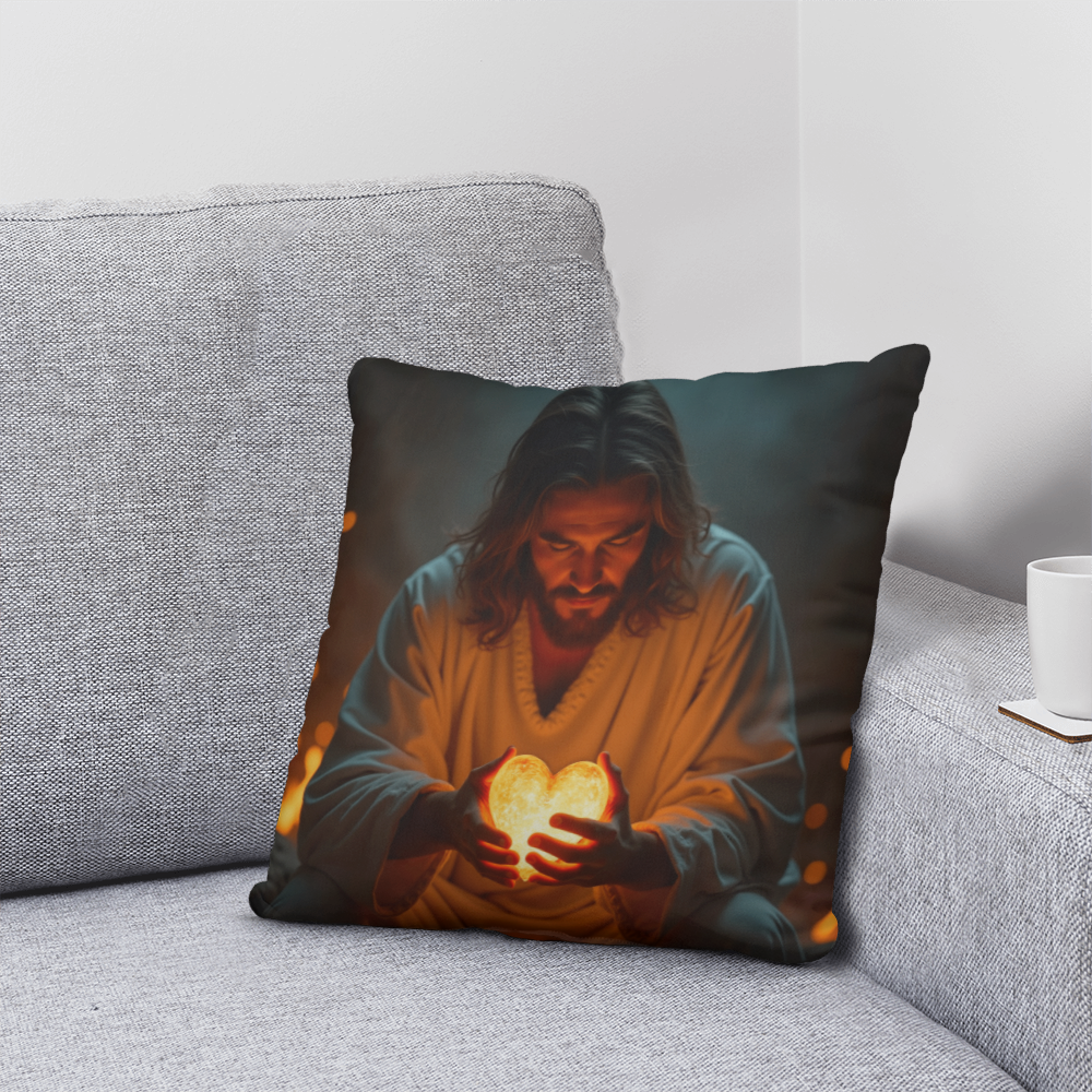 Sacred Heart of Jesus Pillow – Comfortable Fabric with a Warm and Divine Design