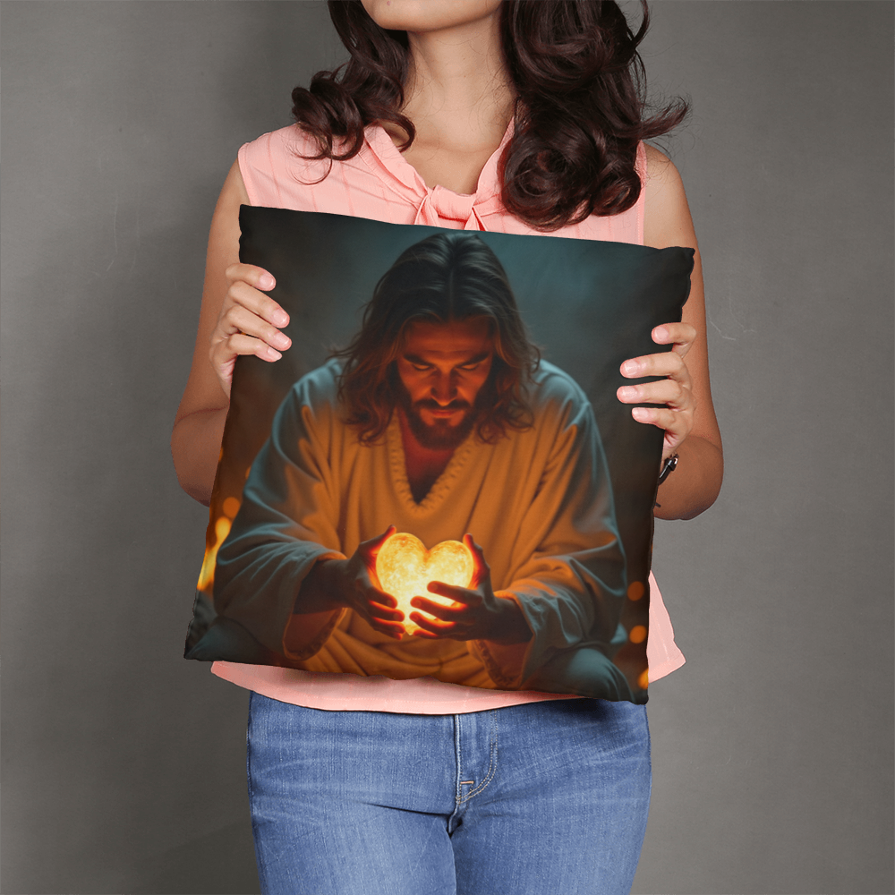 Sacred Heart of Jesus Pillow – Comfortable Fabric with a Warm and Divine Design