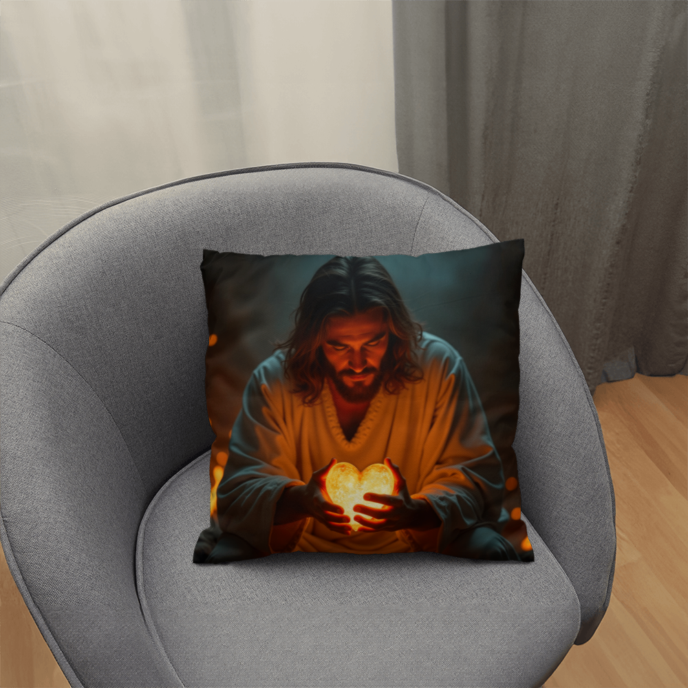 Sacred Heart of Jesus Pillow – Comfortable Fabric with a Warm and Divine Design