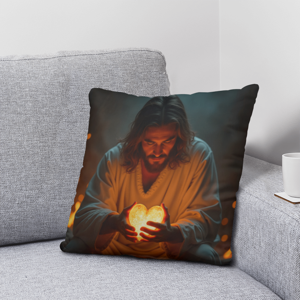 Sacred Heart of Jesus Pillow – Comfortable Fabric with a Warm and Divine Design