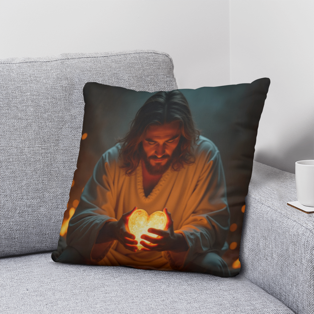 Sacred Heart of Jesus Pillow – Comfortable Fabric with a Warm and Divine Design