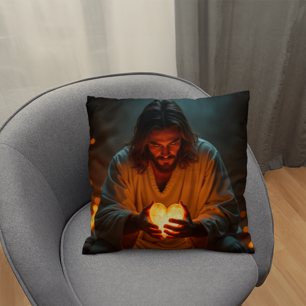 Sacred Heart of Jesus Pillow – Comfortable Fabric with a Warm and Divine Design