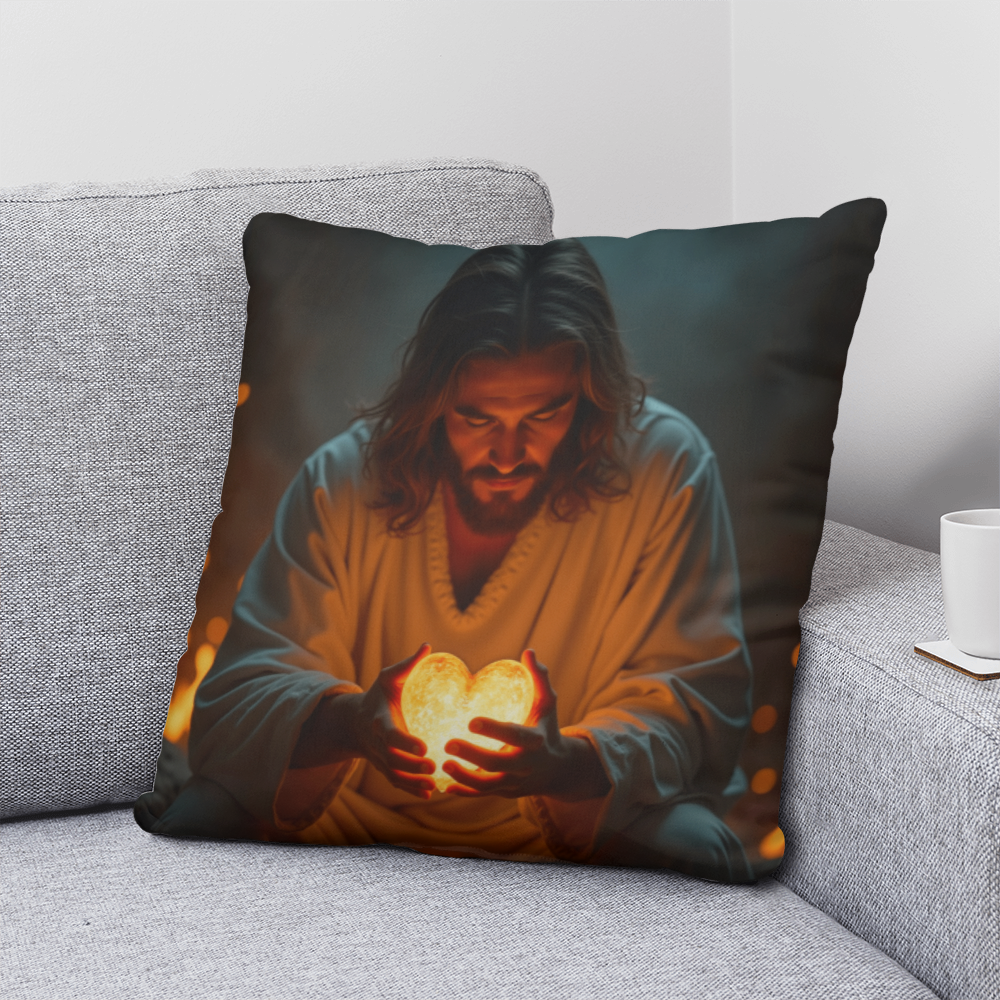 Sacred Heart of Jesus Pillow – Comfortable Fabric with a Warm and Divine Design