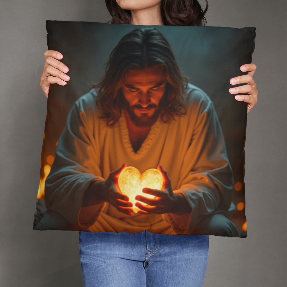 Sacred Heart of Jesus Pillow – Comfortable Fabric with a Warm and Divine Design