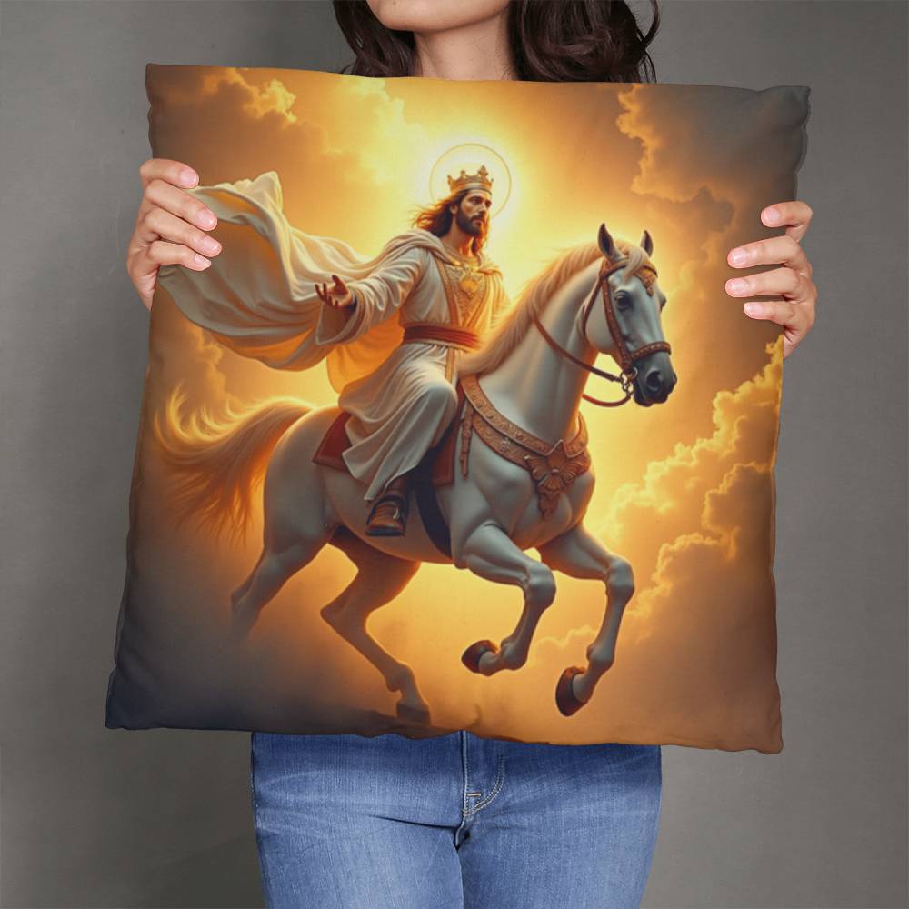 King of Glory Pillow – Majestic Christ, Divine Power, Faith-Inspired Decor