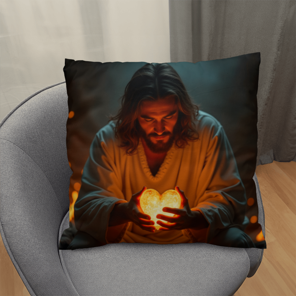 Sacred Heart of Jesus Pillow – Comfortable Fabric with a Warm and Divine Design