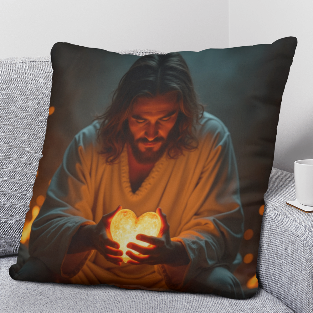 Sacred Heart of Jesus Pillow – Comfortable Fabric with a Warm and Divine Design