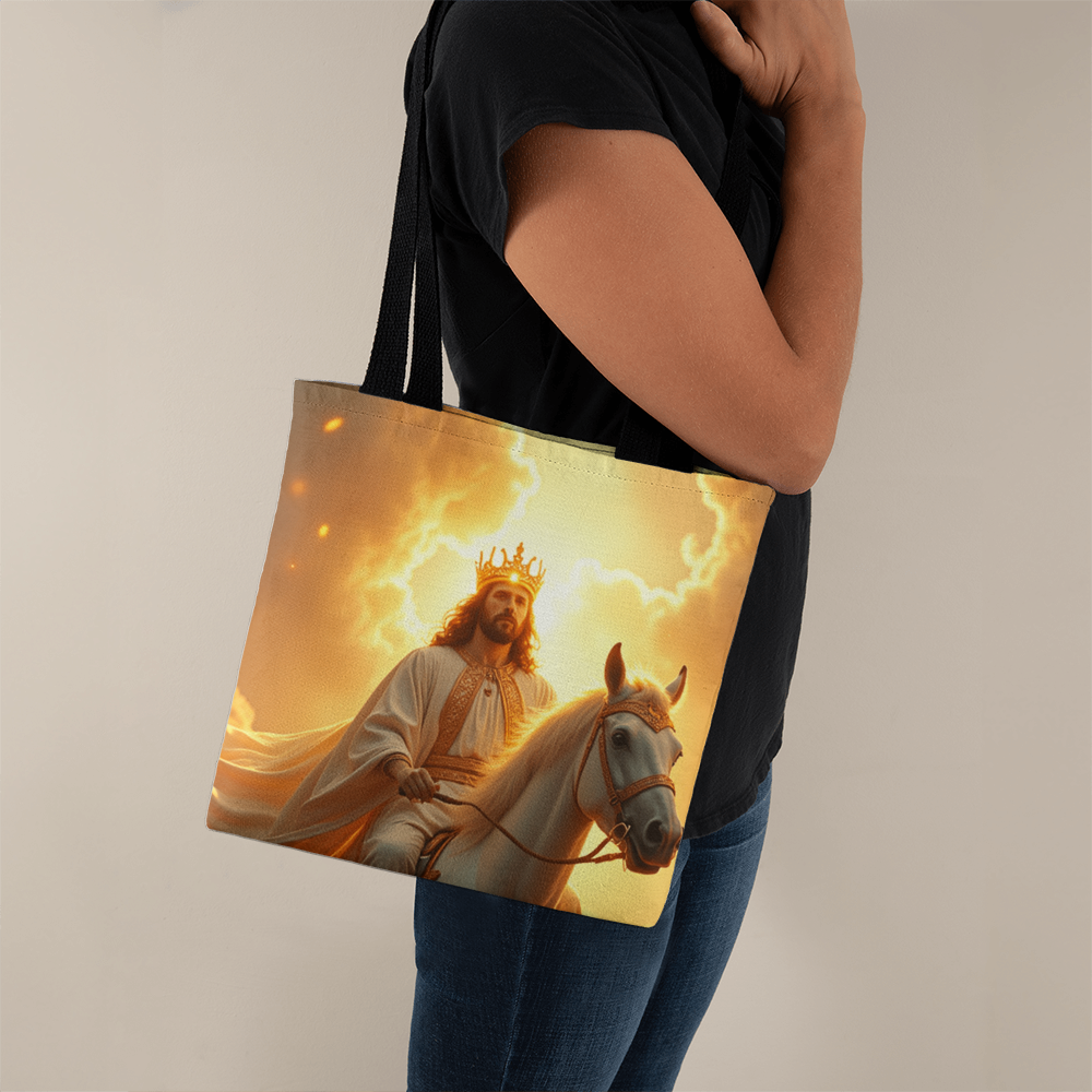 Majestic Christ Tote – Durable Canvas with a Shining, Majestic Image of Jesus