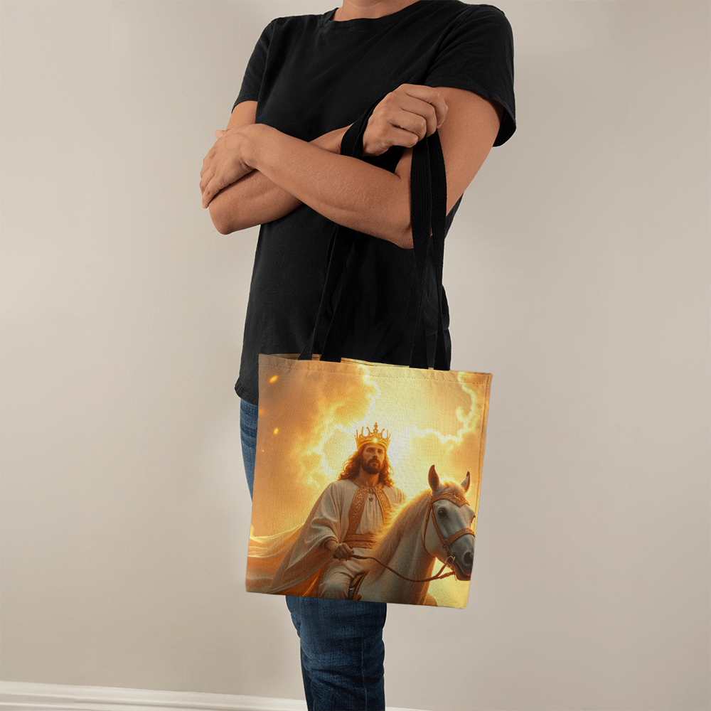 Majestic Christ Tote – Durable Canvas with a Shining, Majestic Image of Jesus