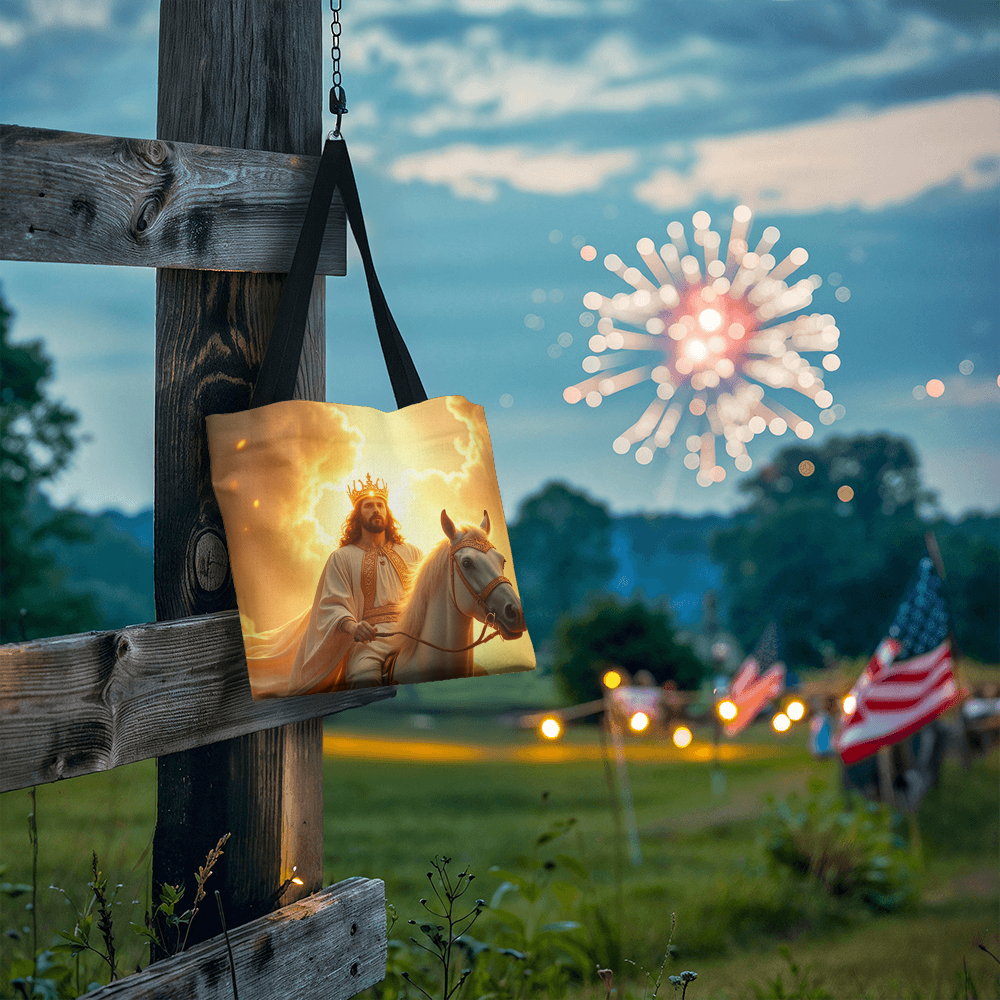 Majestic Christ Tote – Durable Canvas with a Shining, Majestic Image of Jesus