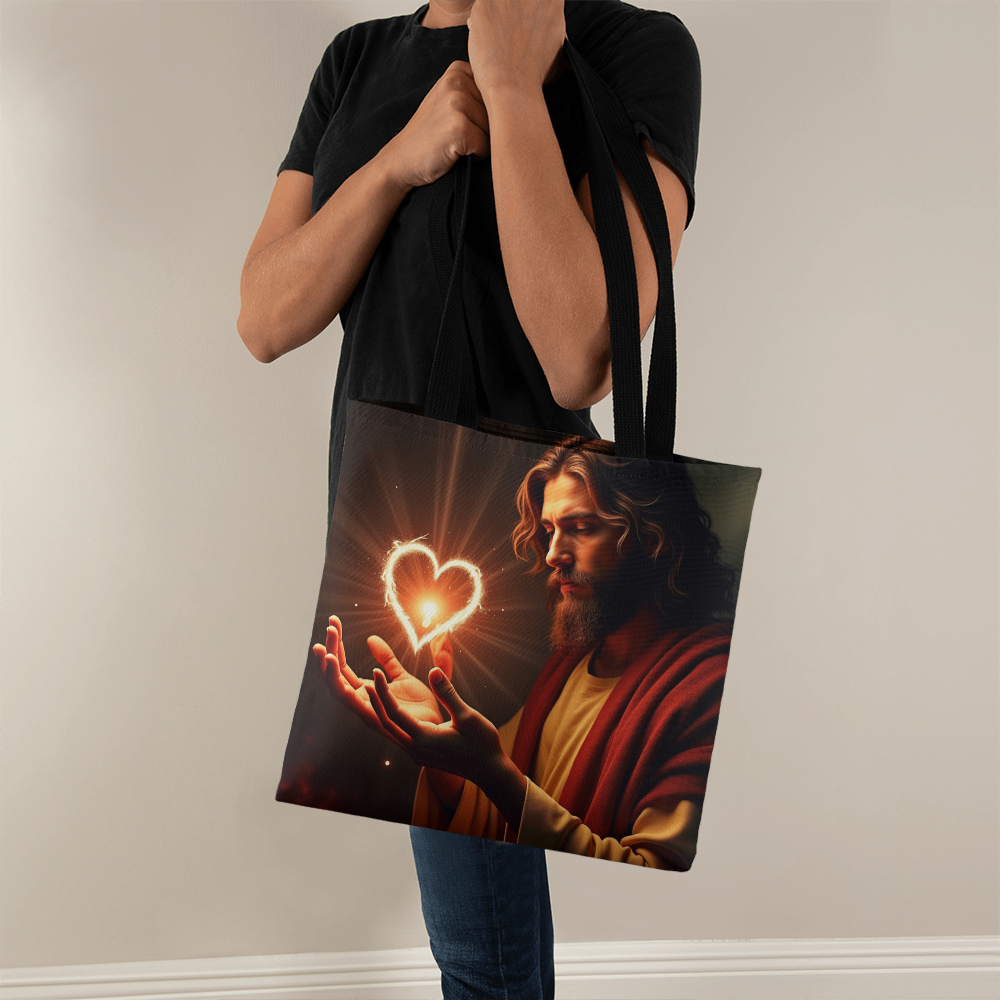 Jesus' Love Classic Tote Bag – Divine Love, Everyday Comfort, Perfect for Faithful Souls