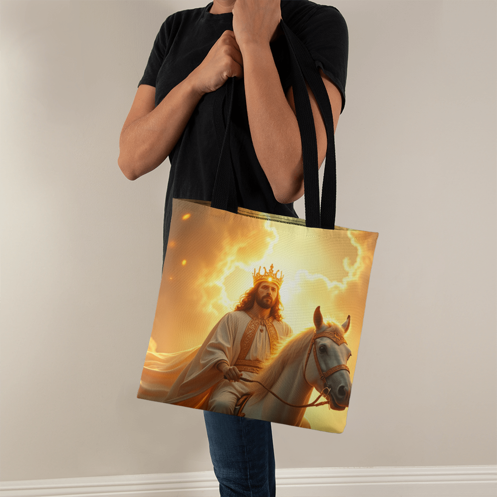 Majestic Christ Tote – Durable Canvas with a Shining, Majestic Image of Jesus