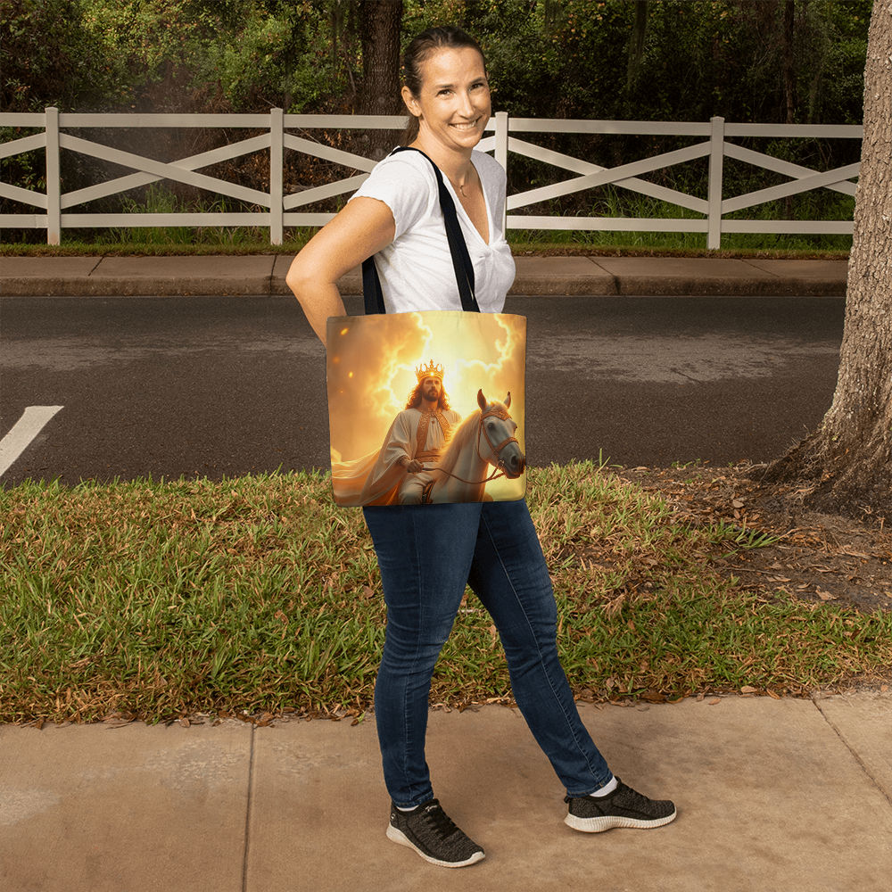 Majestic Christ Tote – Durable Canvas with a Shining, Majestic Image of Jesus