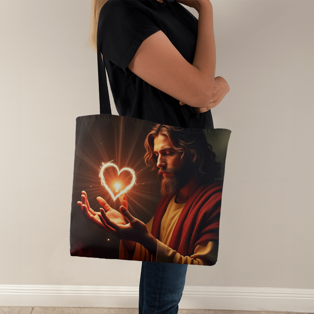 Jesus' Love Classic Tote Bag – Divine Love, Everyday Comfort, Perfect for Faithful Souls