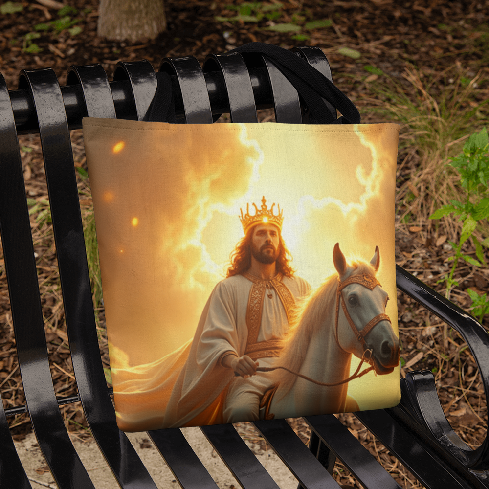 Majestic Christ Tote – Durable Canvas with a Shining, Majestic Image of Jesus