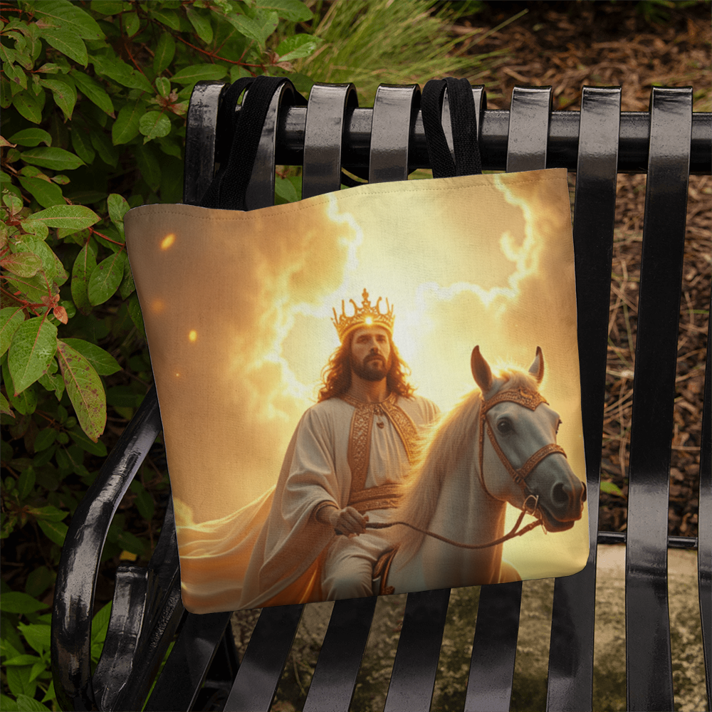 Majestic Christ Tote – Durable Canvas with a Shining, Majestic Image of Jesus