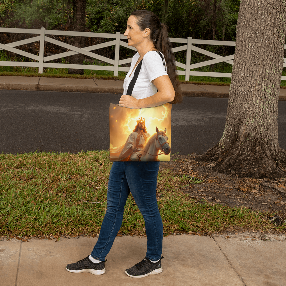 Majestic Christ Tote – Durable Canvas with a Shining, Majestic Image of Jesus