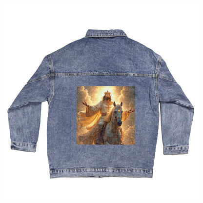 Second Coming Denim Jacket – A Perfect Blend of Classic Fashion and Faith