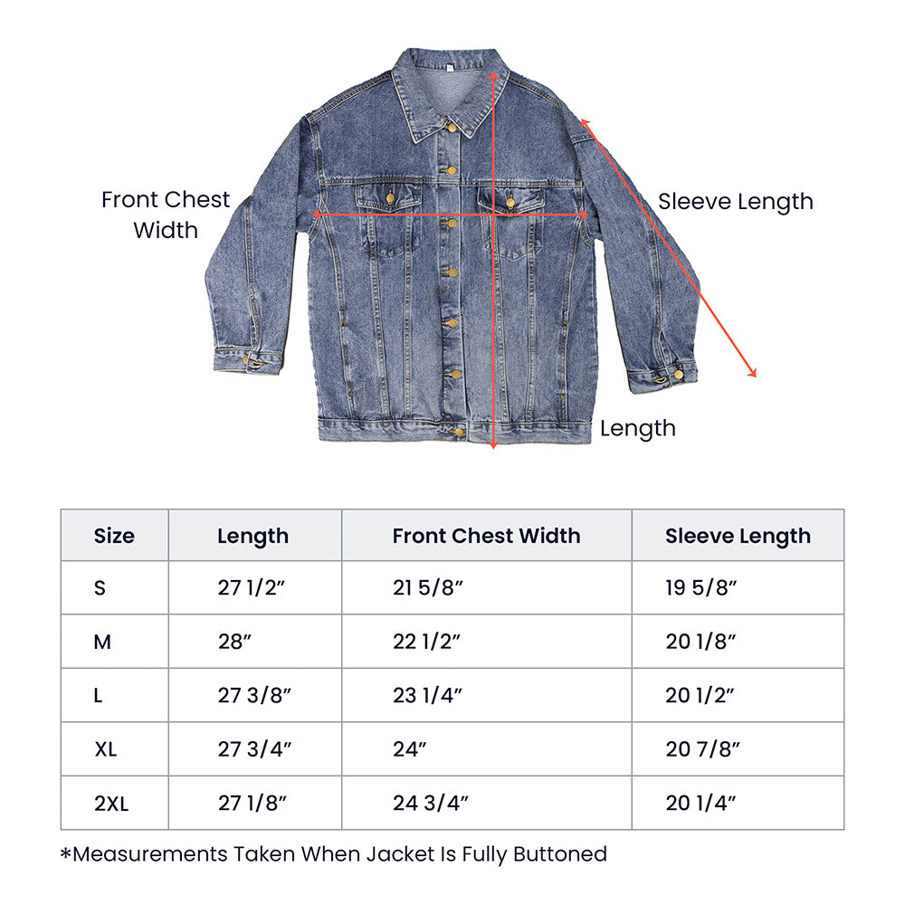 Miracle of Sight Denim Jacket – Premium Denim, Jesus' Healing, A Testament of Divine Love.