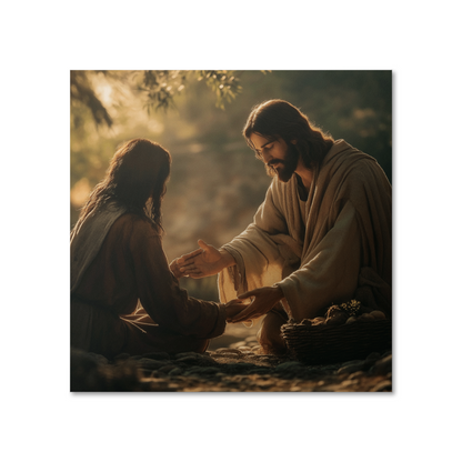 Divine Compassion Wall Art – Gentle Embrace, Sacred Light, A Testament to Grace