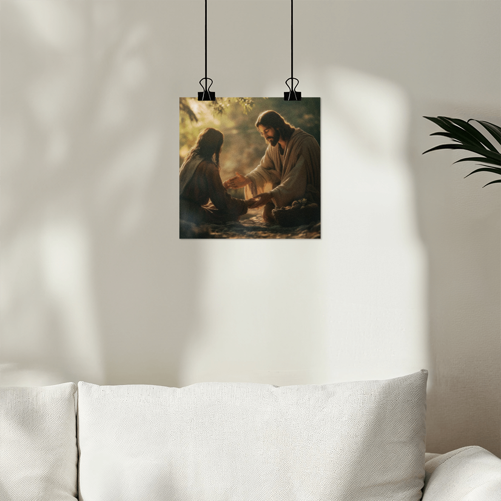 Divine Compassion Wall Art – Gentle Embrace, Sacred Light, A Testament to Grace