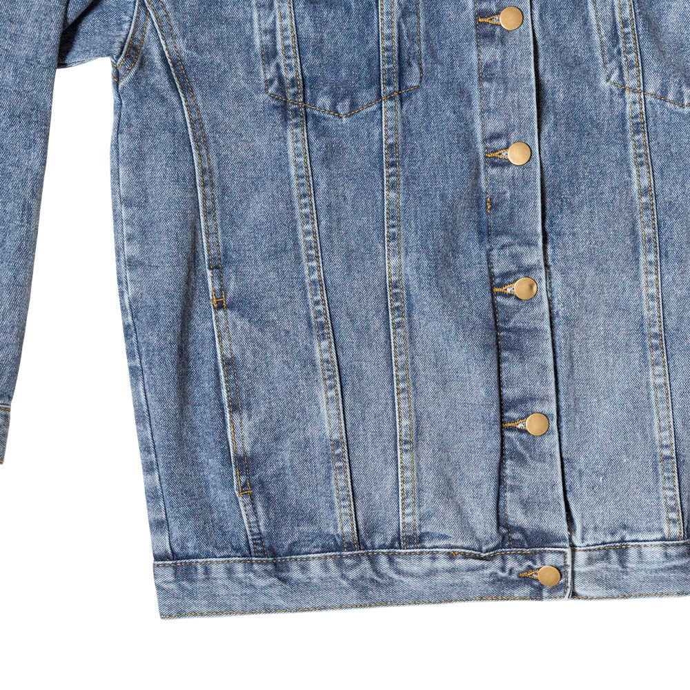 Crown of Sacrifice Denim Jacket – A Bold Symbol of Christ’s Love, Crafted for Comfort and Style