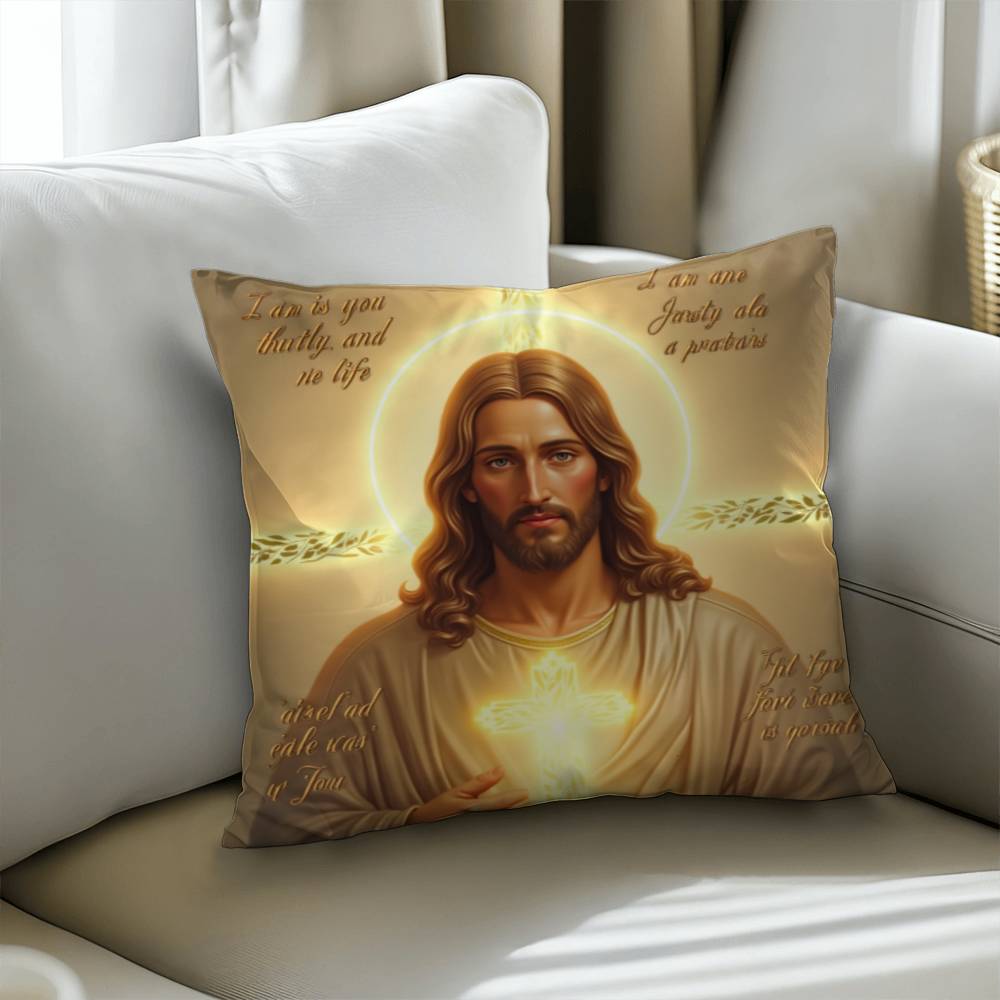 Eternal Blessing Cushion– Jesus’ Light, Divine Comfort, Perfect Faith-Inspired Decor