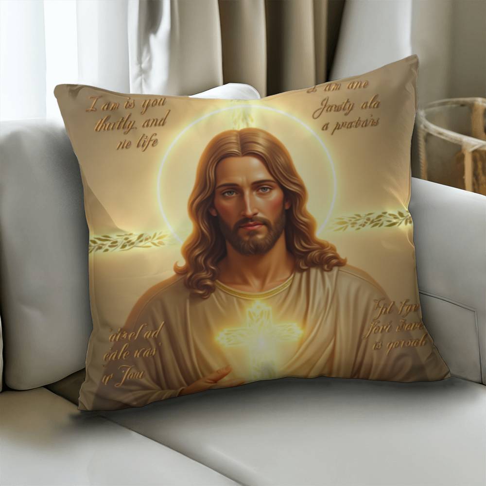 Eternal Blessing Cushion– Jesus’ Light, Divine Comfort, Perfect Faith-Inspired Decor