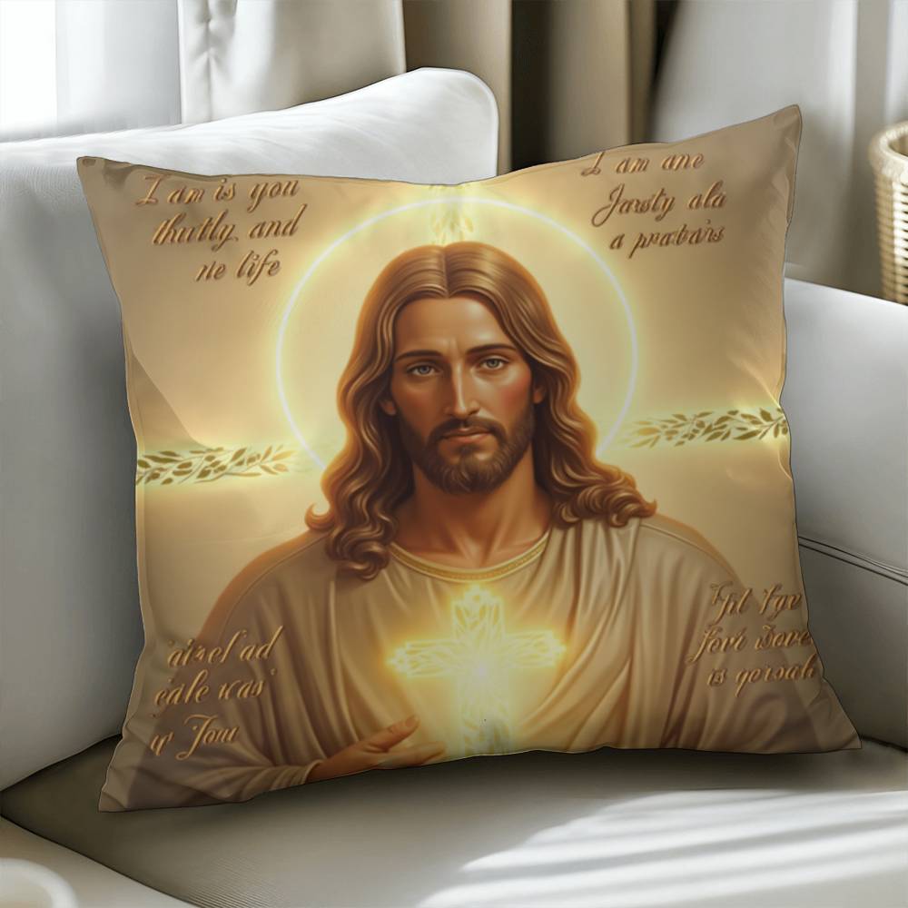 Eternal Blessing Cushion– Jesus’ Light, Divine Comfort, Perfect Faith-Inspired Decor