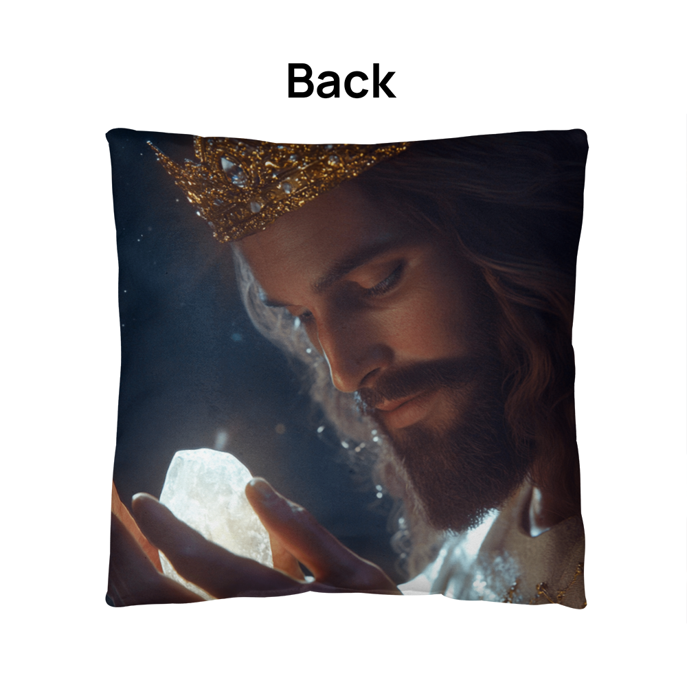 Contemplative Jesus Pillow – Skin-Friendly Fabric with a Quiet, Profound Design