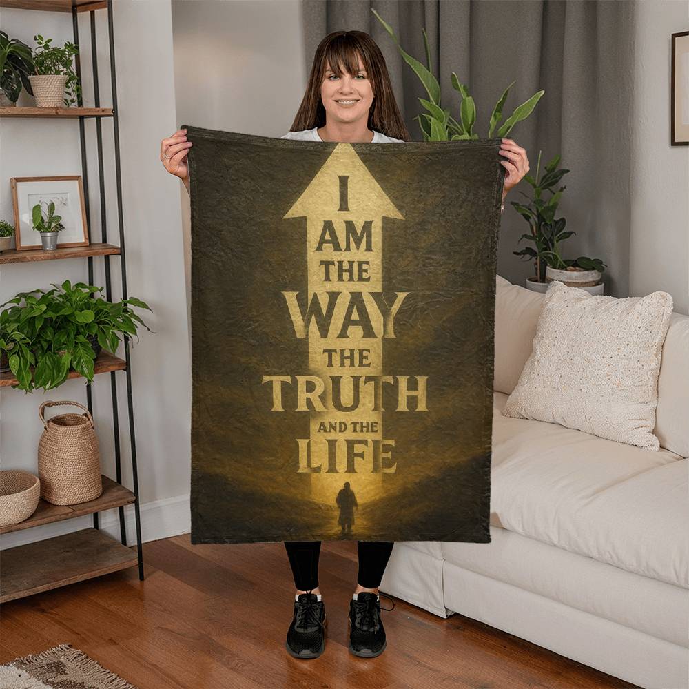 Soft Fleece Scripture Blanket – Faith-Inspired Christian Home Decor Throw