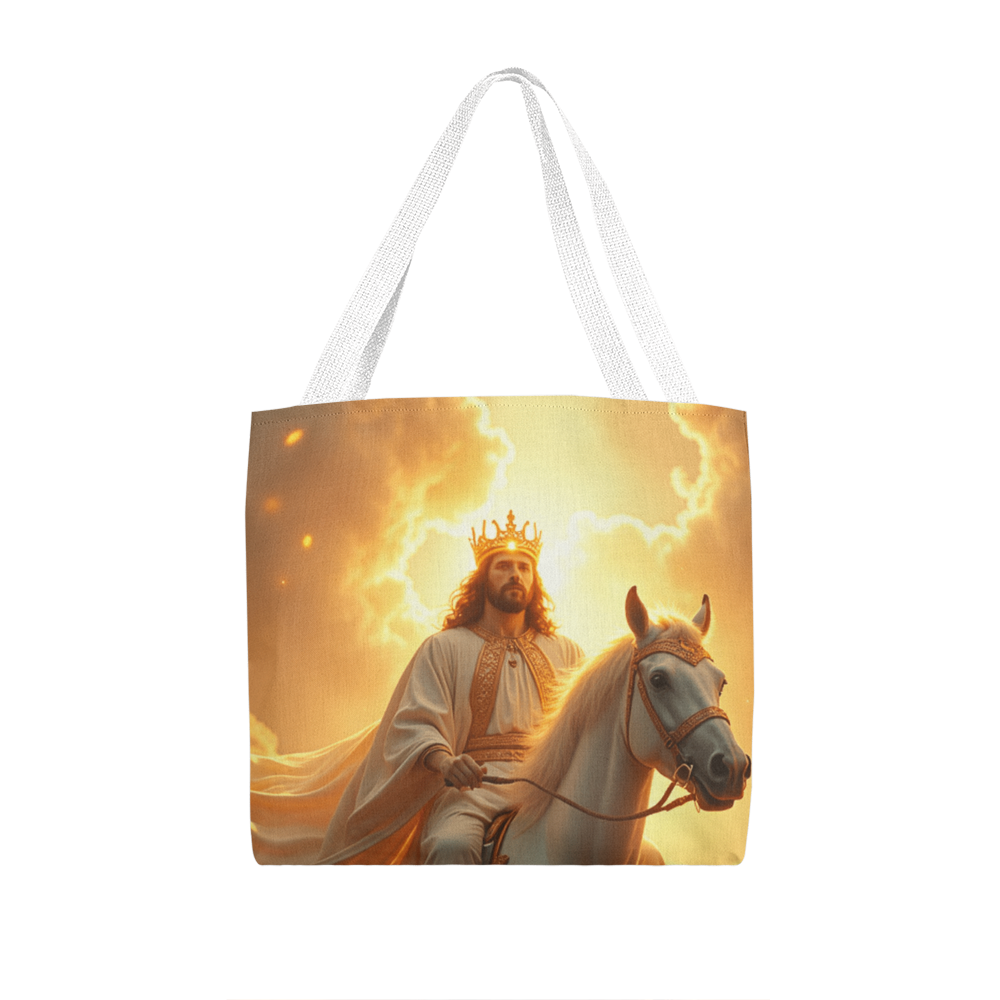 Majestic Christ Tote – Durable Canvas with a Shining, Majestic Image of Jesus