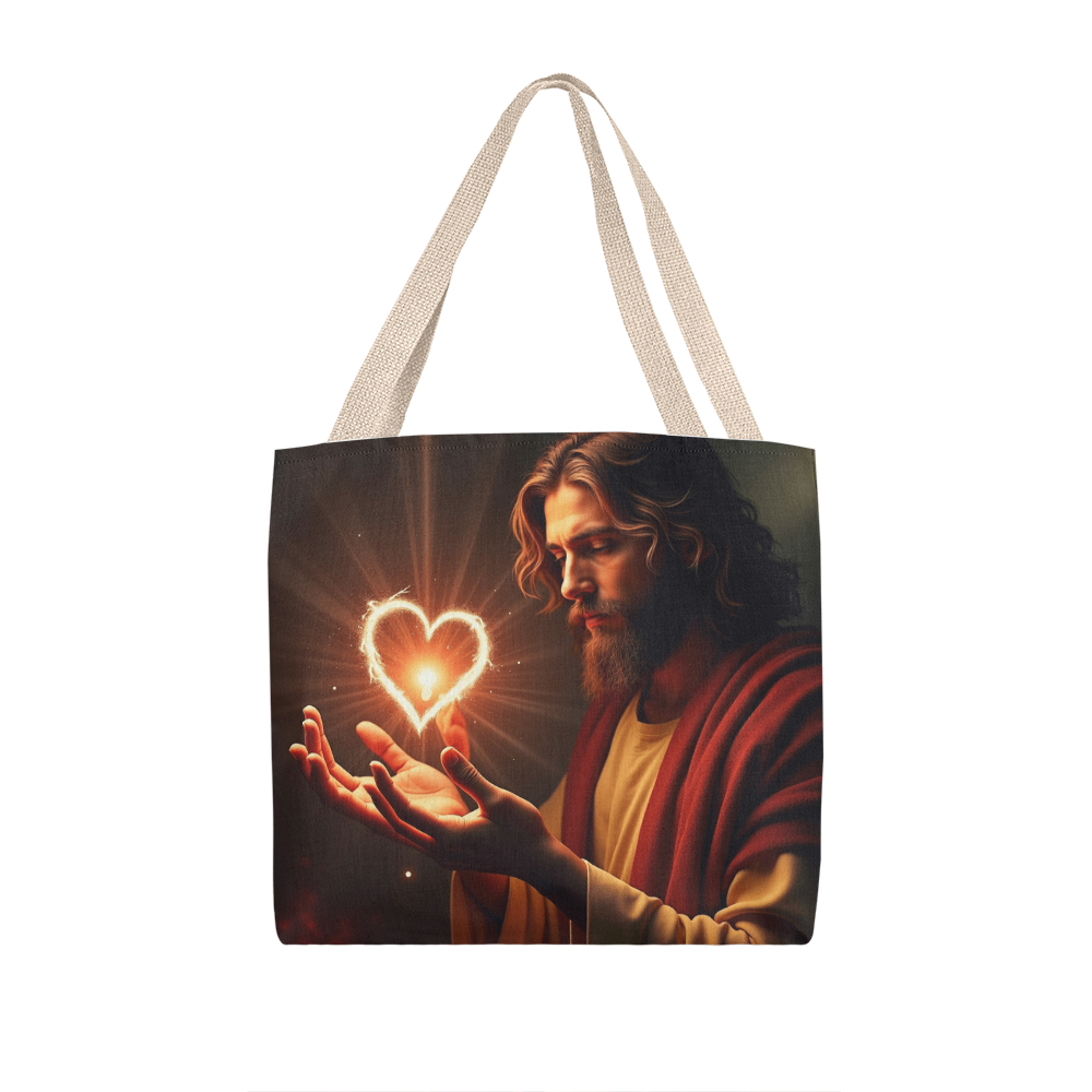 Jesus' Love Classic Tote Bag – Divine Love, Everyday Comfort, Perfect for Faithful Souls