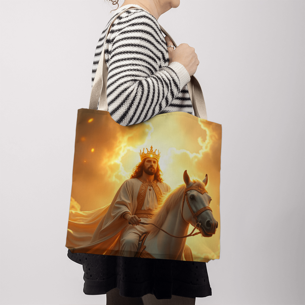 Majestic Christ Tote – Durable Canvas with a Shining, Majestic Image of Jesus