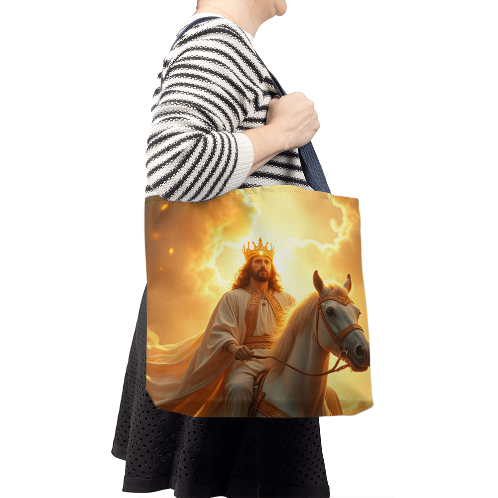 Majestic Christ Tote – Durable Canvas with a Shining, Majestic Image of Jesus