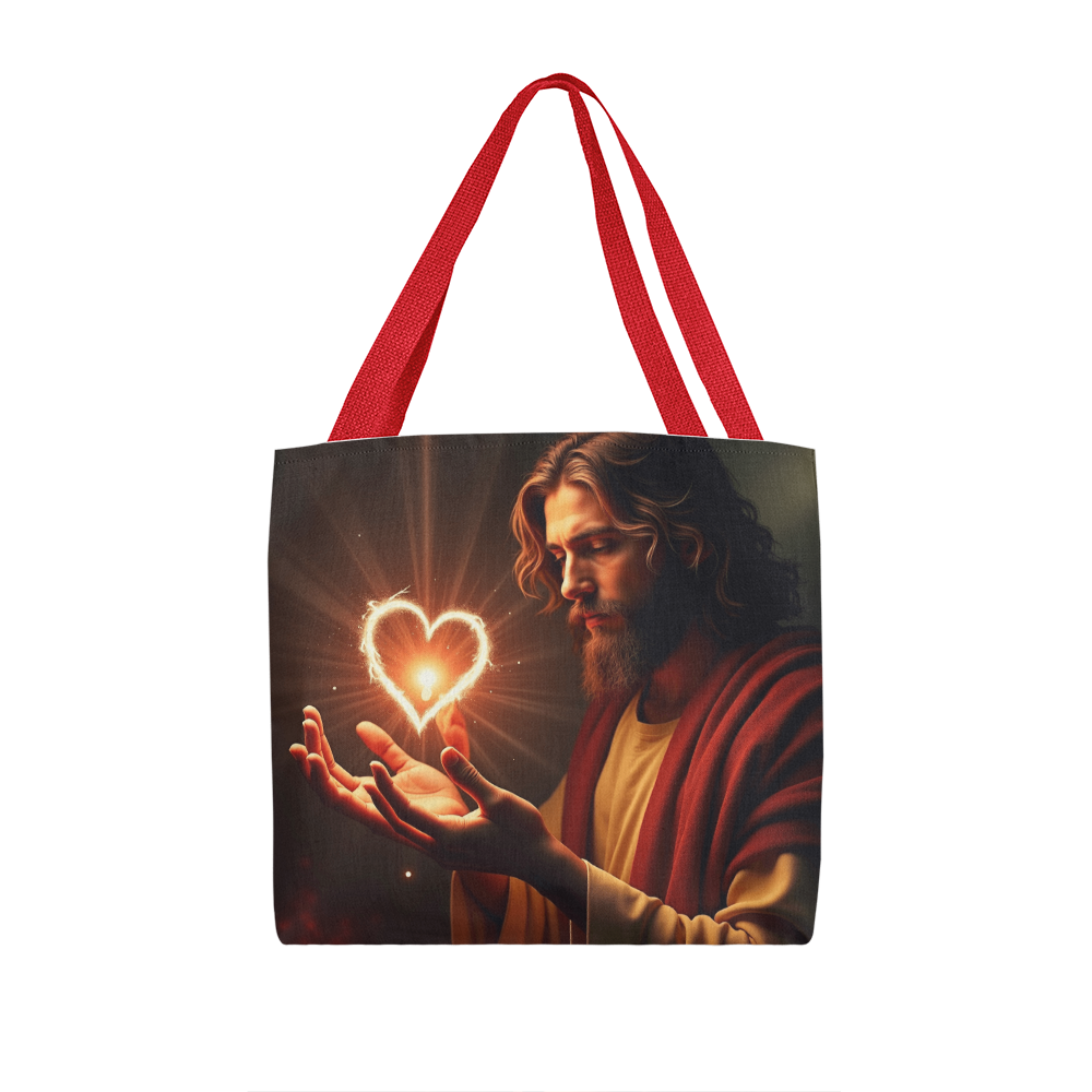 Jesus' Love Classic Tote Bag – Divine Love, Everyday Comfort, Perfect for Faithful Souls