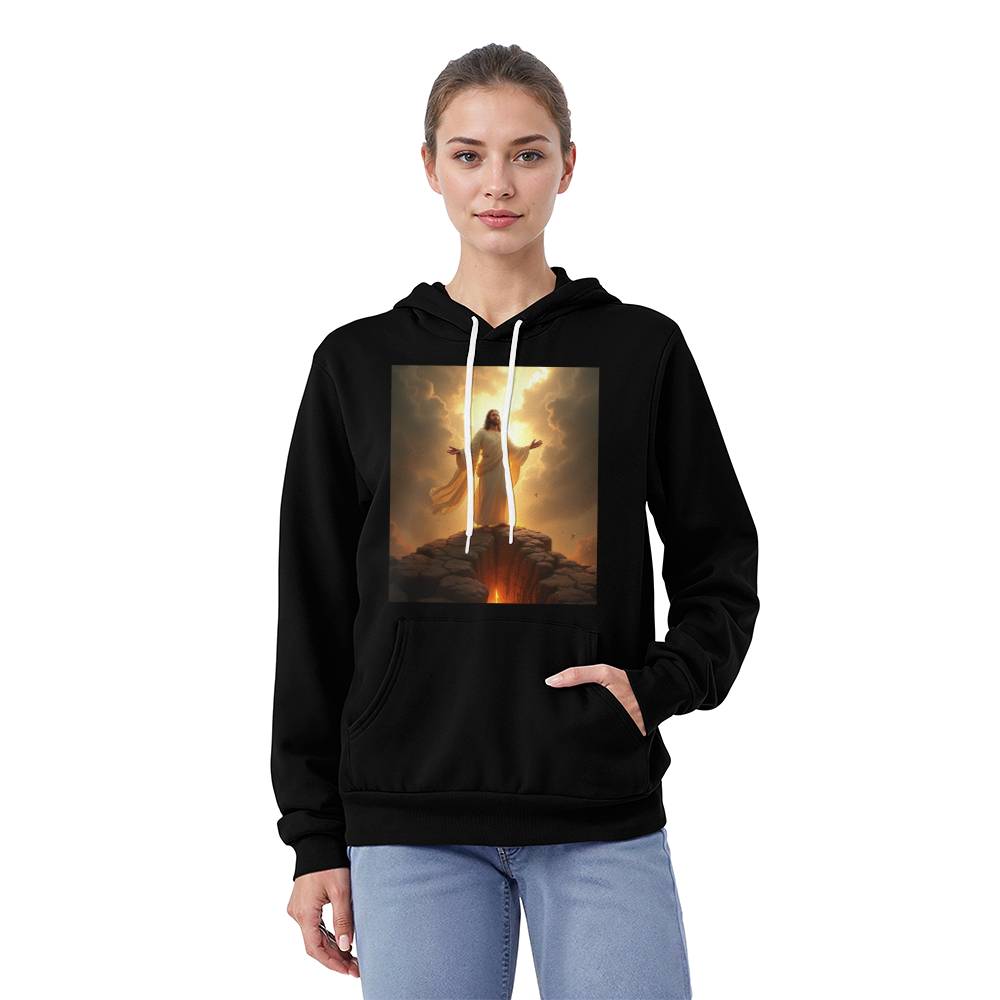 Risen Savior Hoodie – Comfortable Fabric with the Glorious "Jesus is Risen" Design