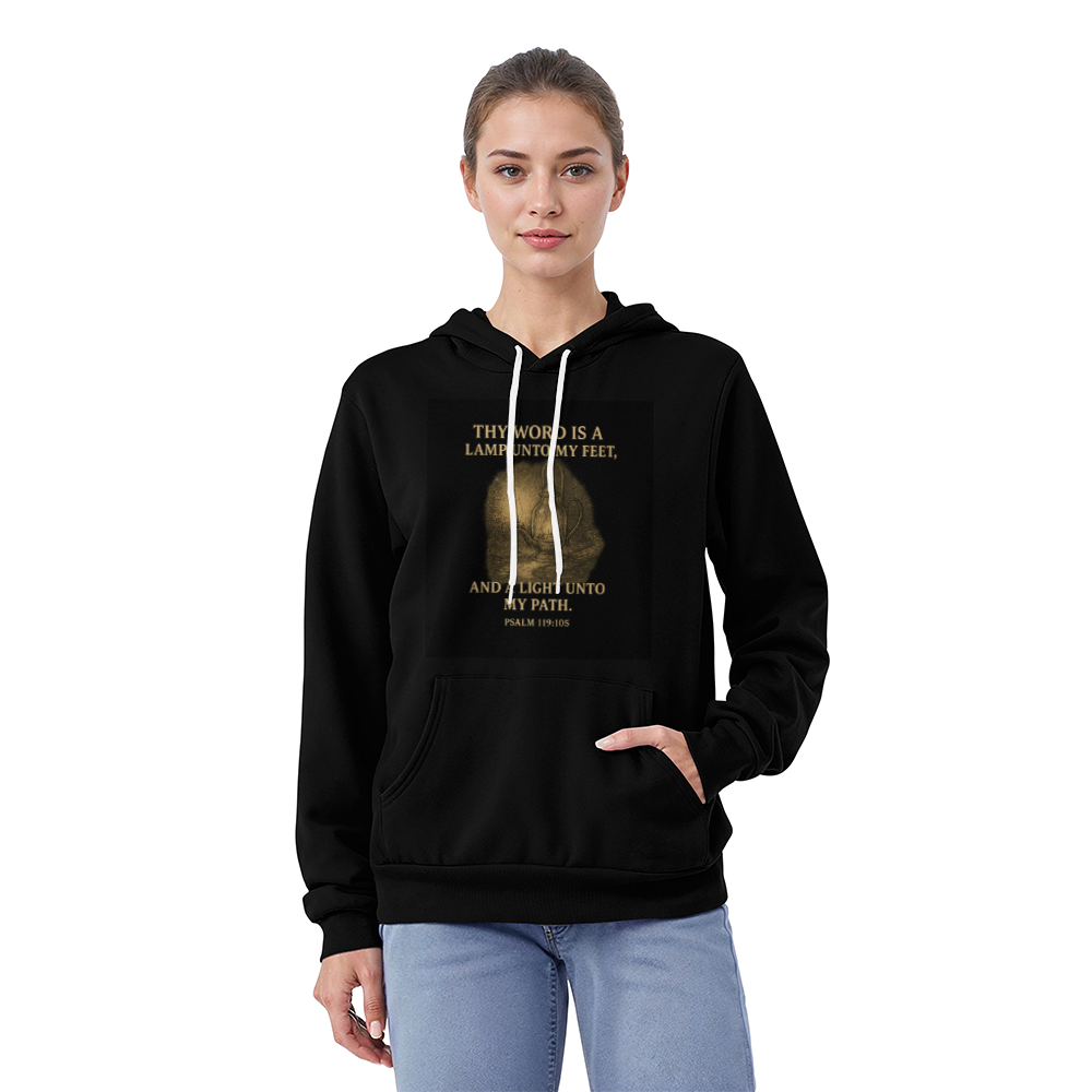 Thy Word Is a Lamp Hoodie – Psalm 119:105 Scripture Sweatshirt – Faith-Based Apparel for Men